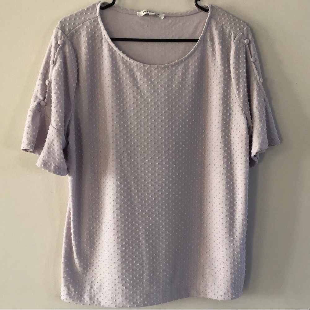 Rose + Olive Women’s Top Tshirt Size L Purple